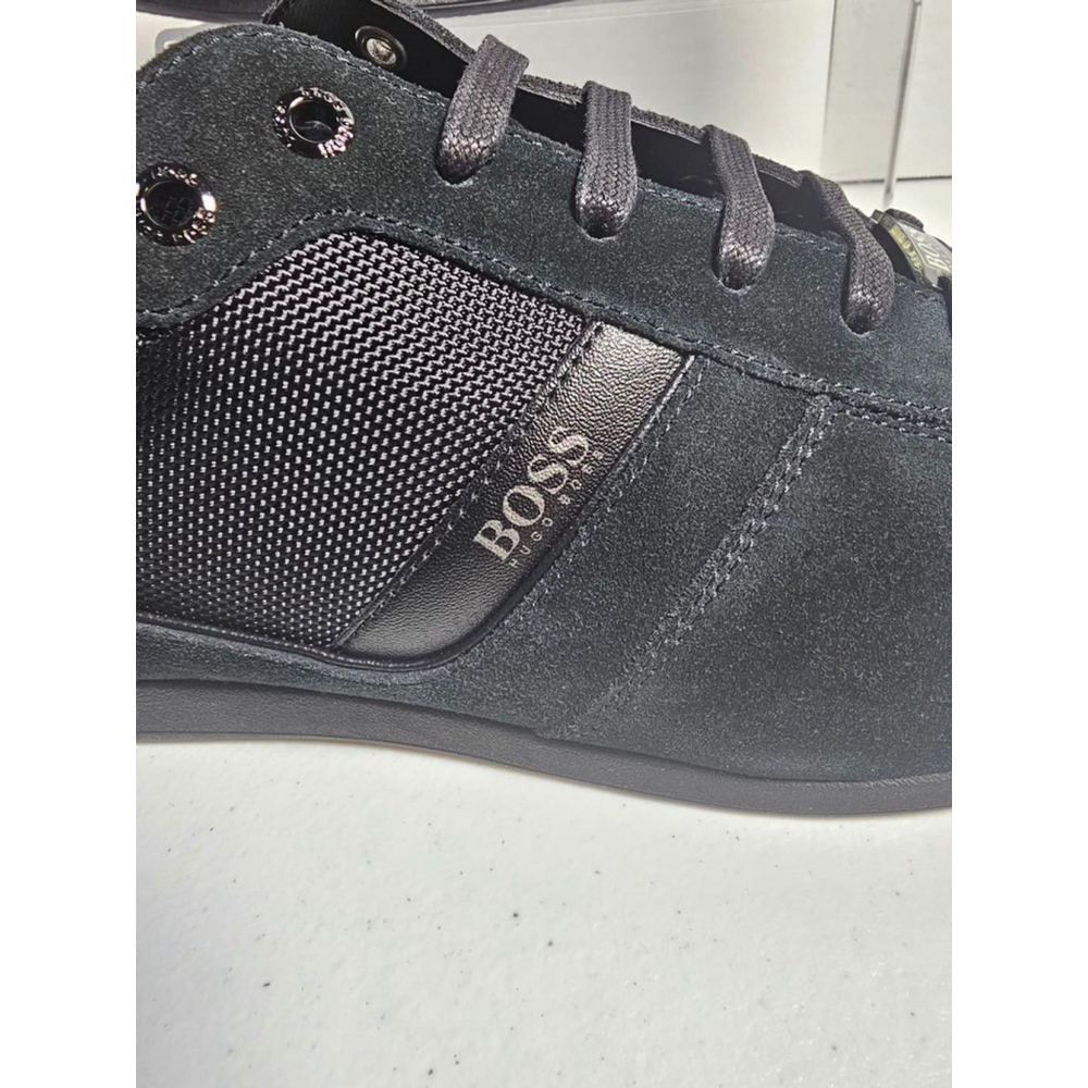 Boss Hugo Boss Men's Maze Suede Sneakers - Black - Size 12 - Picture 5 of 10